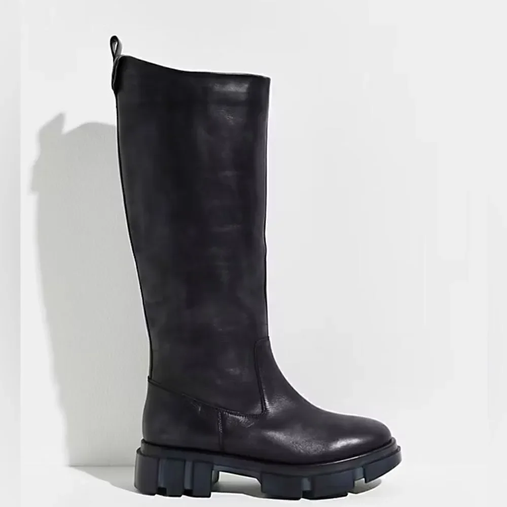 NEW Free People Brooks Tall Boot in Black